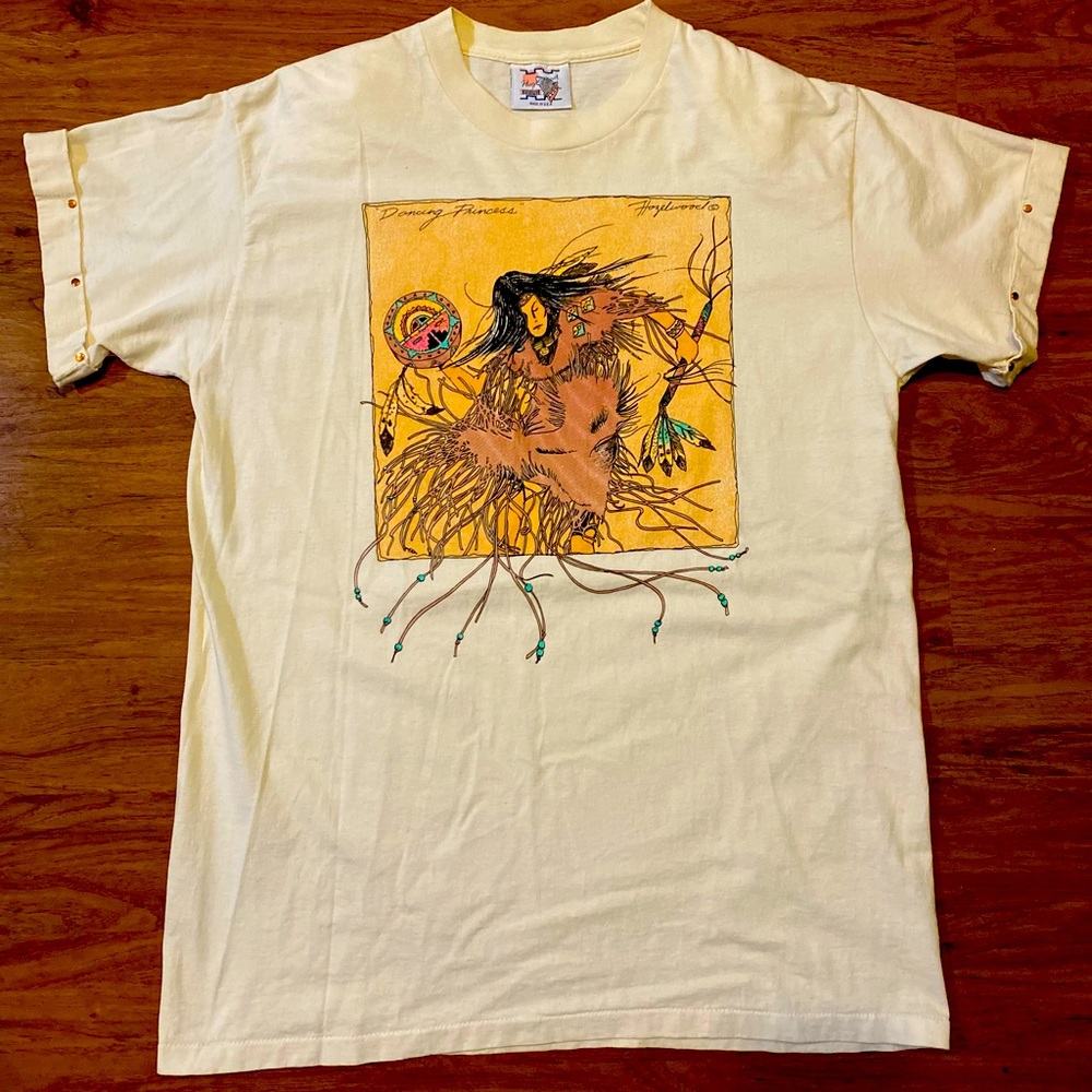 Vintage 90’s Hazelwood t shirt Dancing Princess Art tee t shirt USA.
